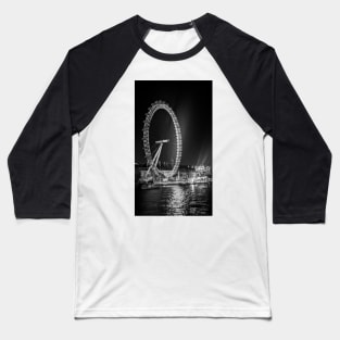 London Eye at Night Baseball T-Shirt